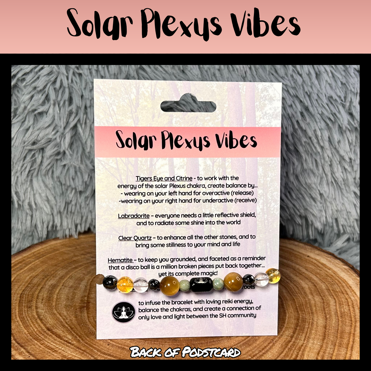 Solar Plexus Vibes Intentional Reiki Infused Bracelet