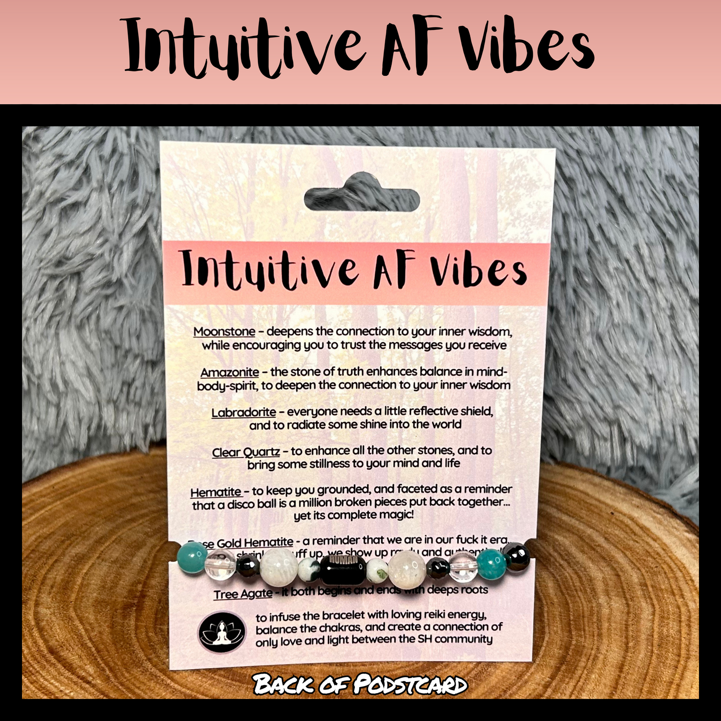 Intuitive AF Vibes Intentional Reiki Infused Bracelet