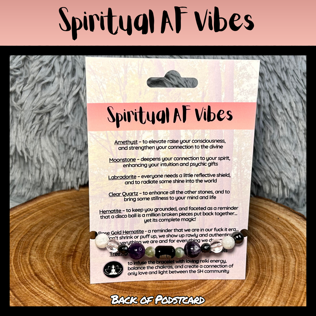 Spiritual AF Vibes Intentional Reiki Infused Bracelet