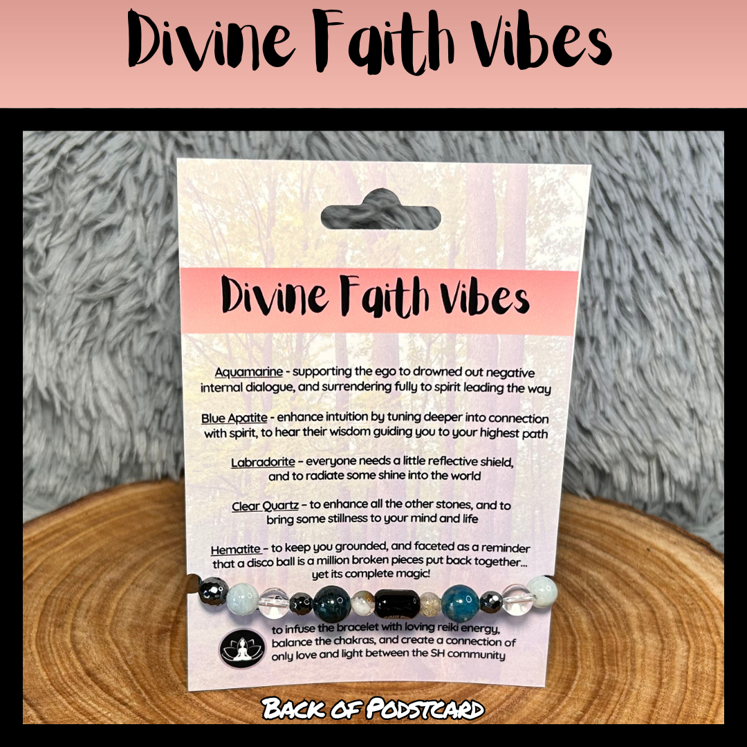 Divine Faith Vibes Intentional Reiki Infused Bracelet.