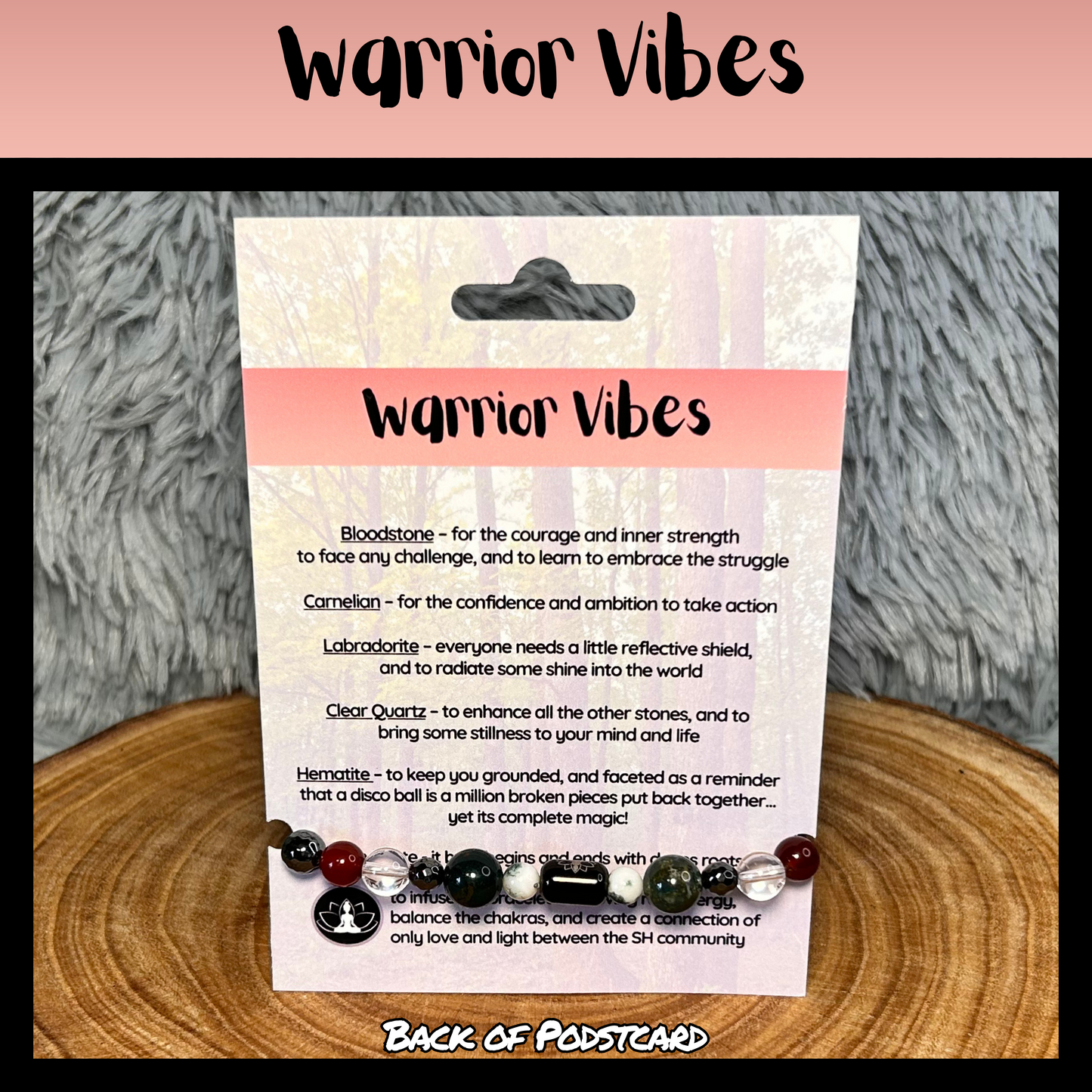 Warrior Vibes Intentional Reiki Infused Bracelet
