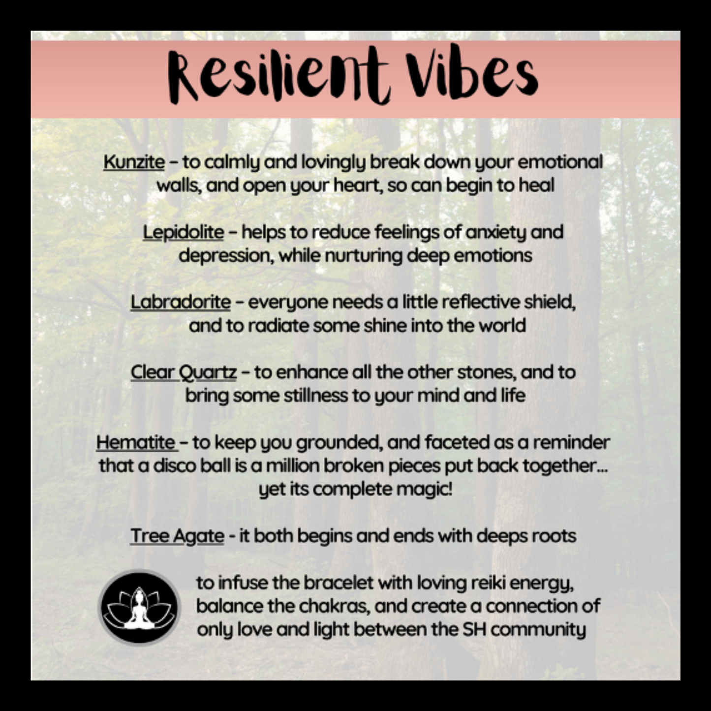 Resilient Vibes Intentional Reiki Infused Bracelet