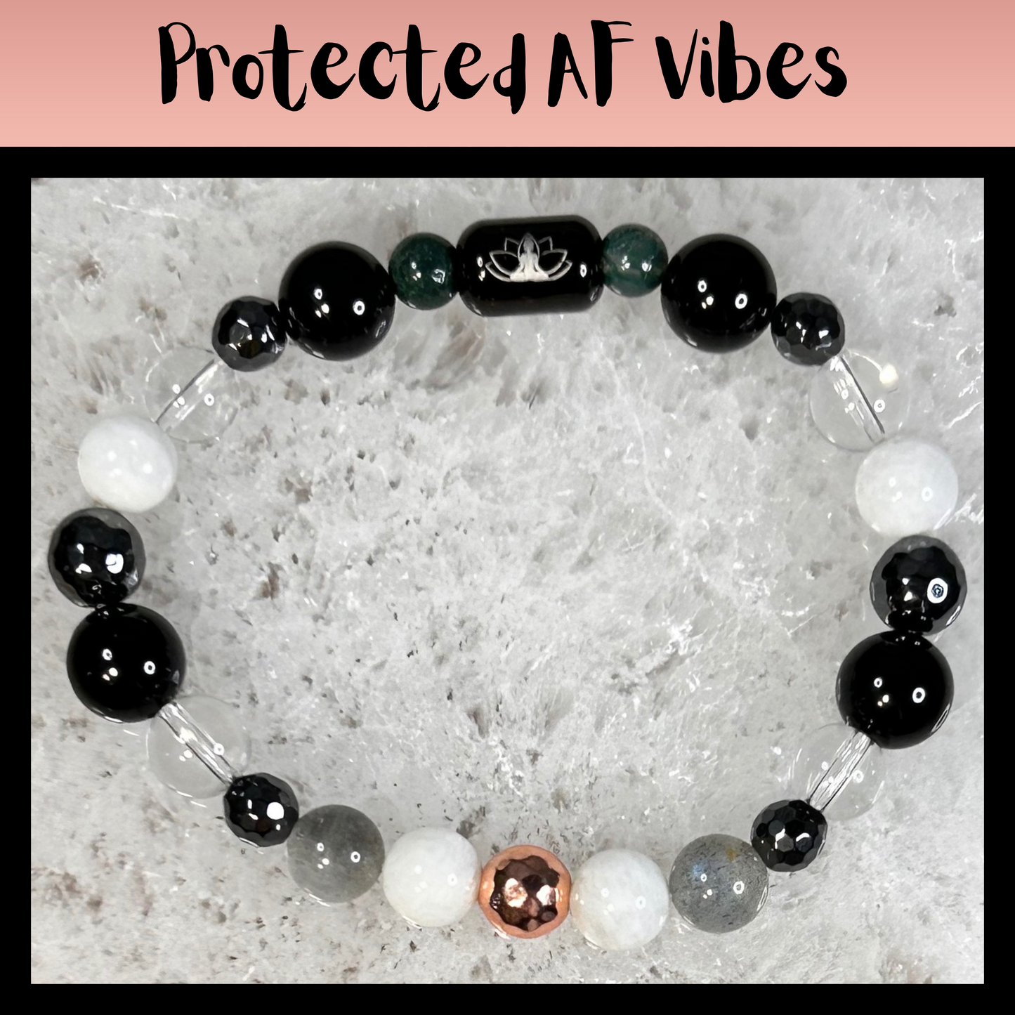 Protected AF Vibes Intentional Reiki Infused Bracelet