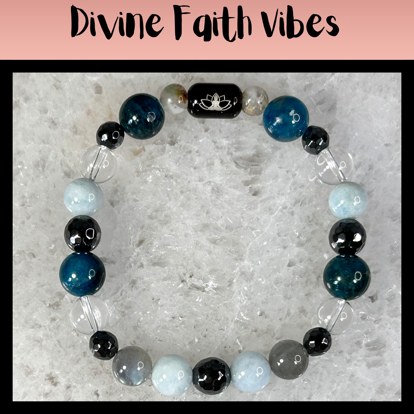 Divine Faith Vibes Intentional Reiki Infused Bracelet.