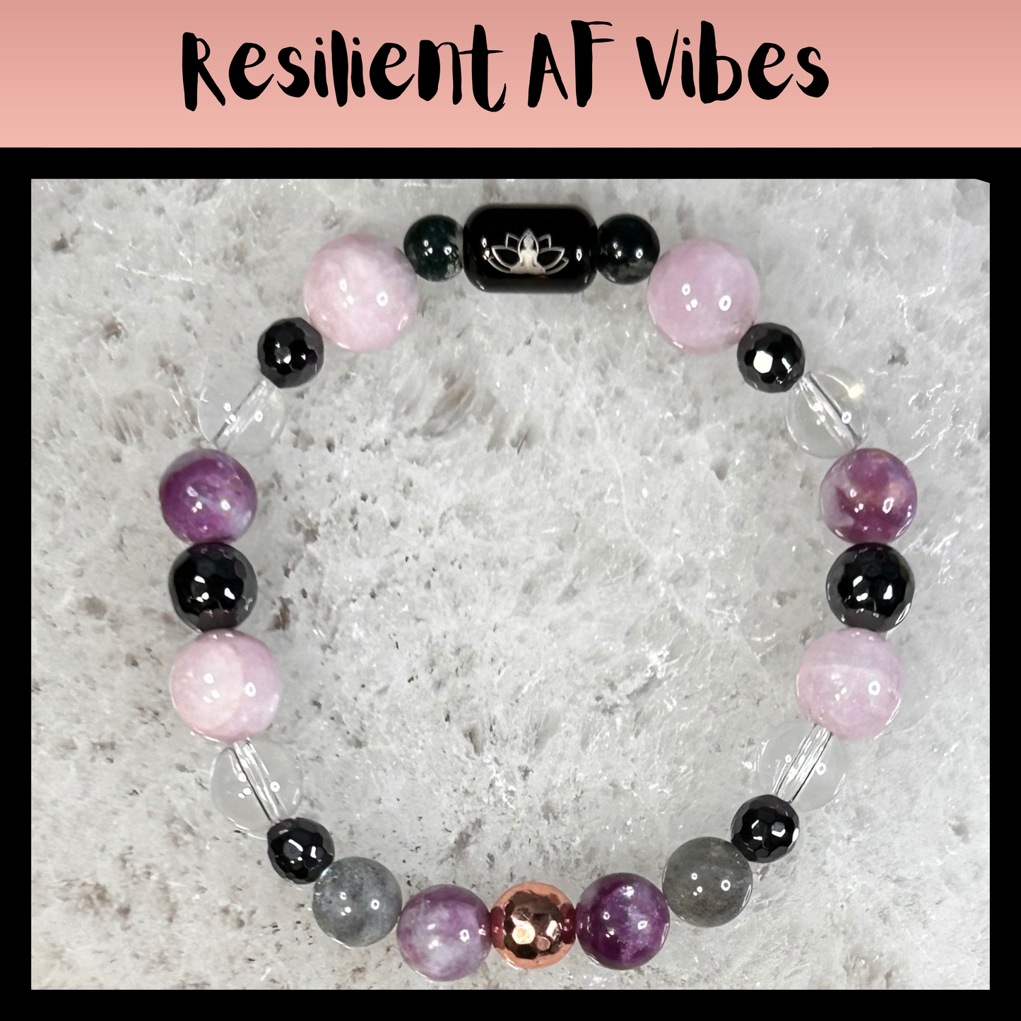 Resilient AF Vibes Intentional Reiki Infused Bracelet
