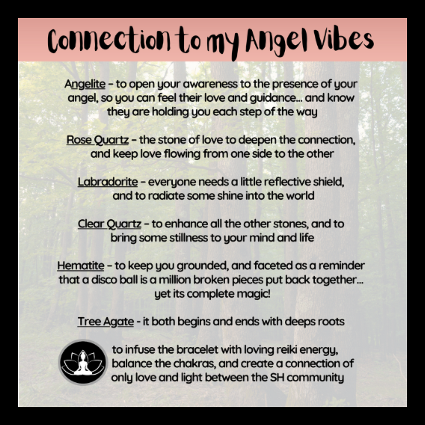 Connection to my Angel Vibes Intentional Reiki Infused Bracelet