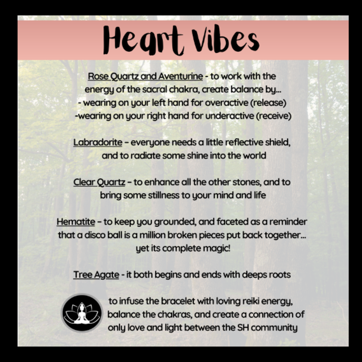 Heart Vibes Intentional Reiki Infused Bracelet