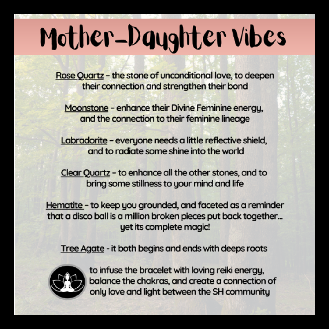 Mother-Daughter Vibes Intentional Reiki Infused Bracelet Set