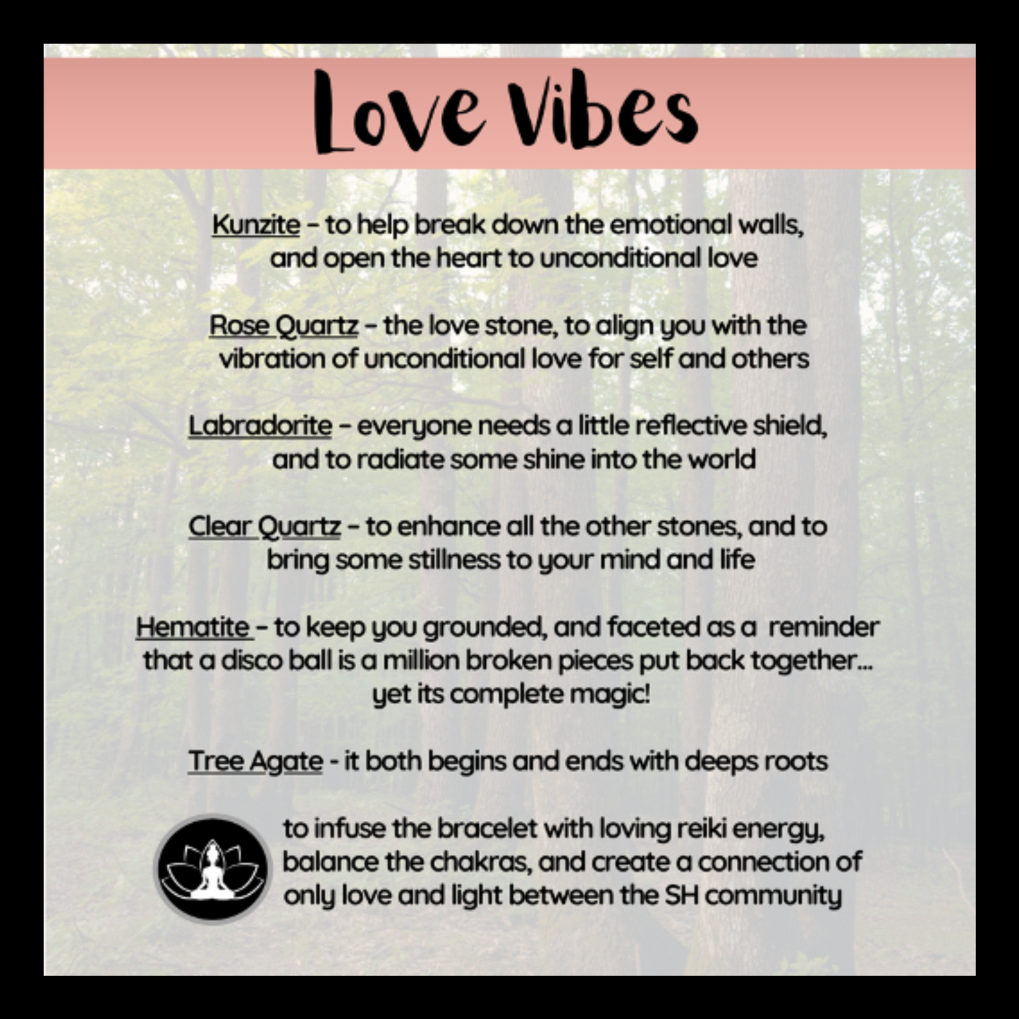 Love Vibes Intentional Reiki Infused Bracelet