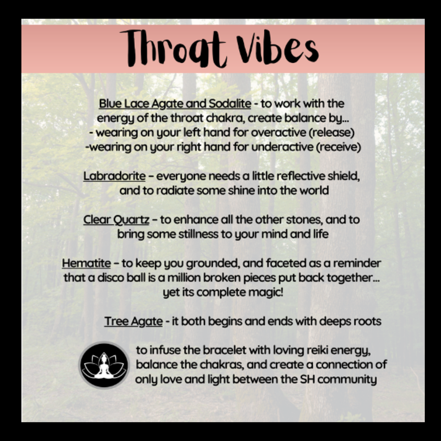 Throat Vibes Intentional Reiki Infused Bracelet