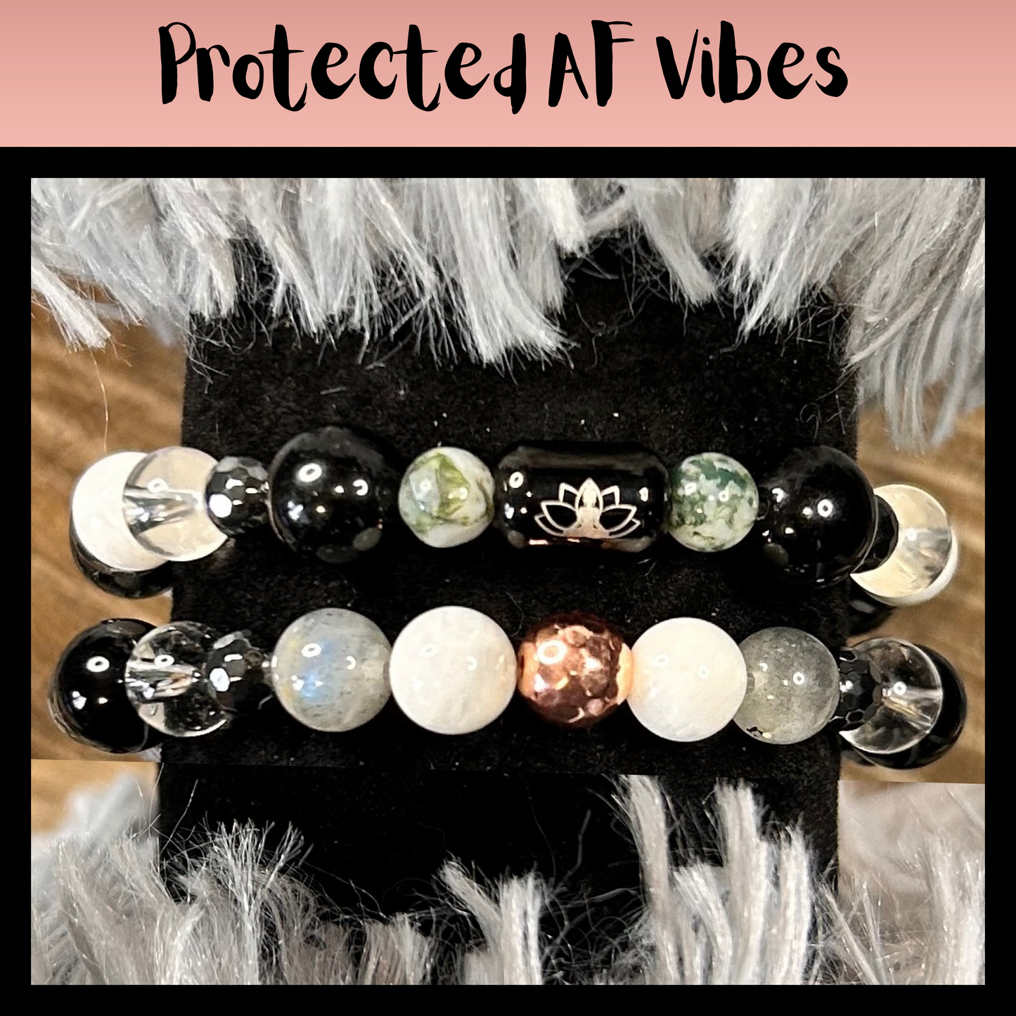 Protected AF Vibes Intentional Reiki Infused Bracelet
