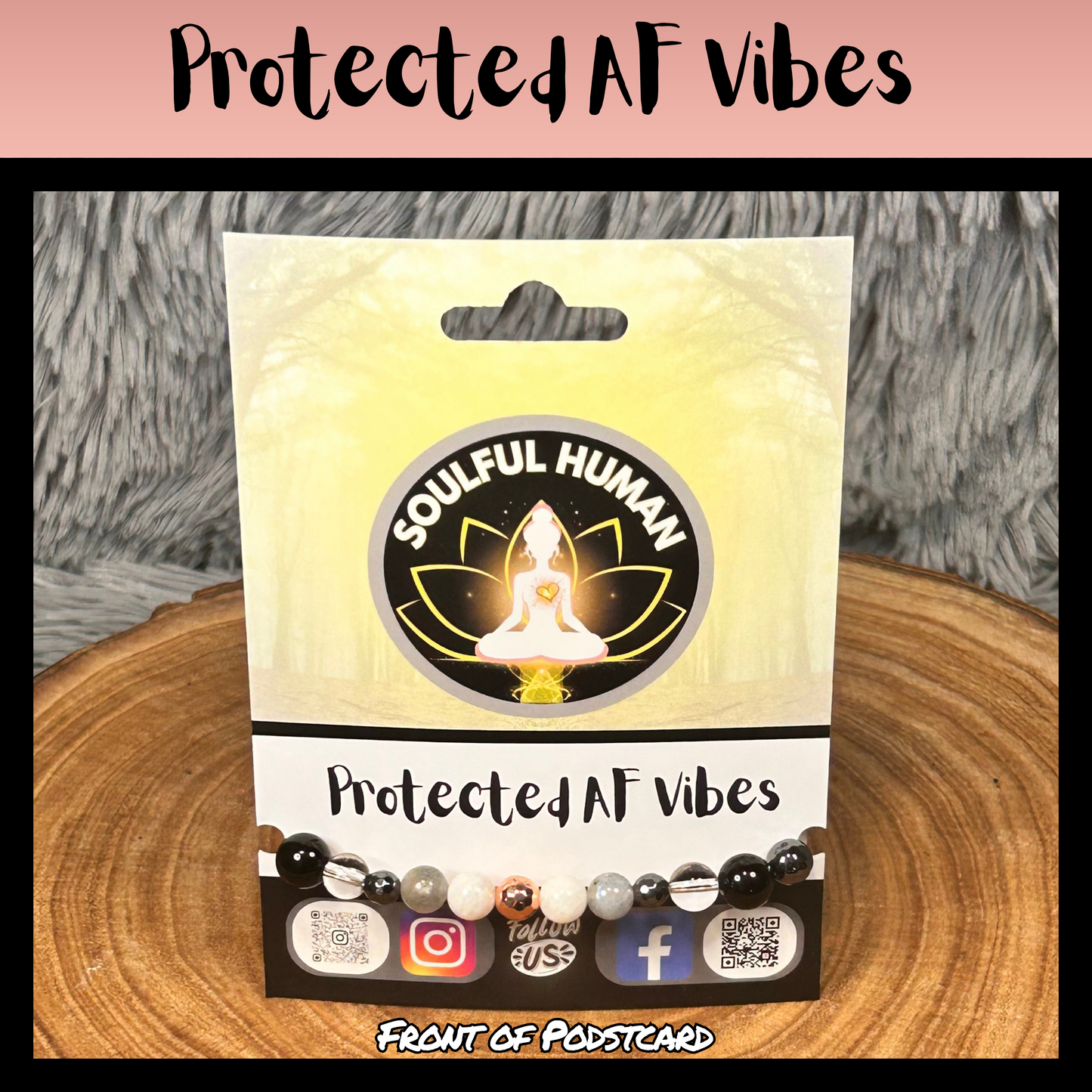 Protected AF Vibes Intentional Reiki Infused Bracelet