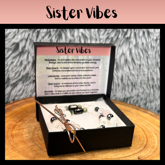 Sister Vibes Intentional Reiki Infused Bracelet Set