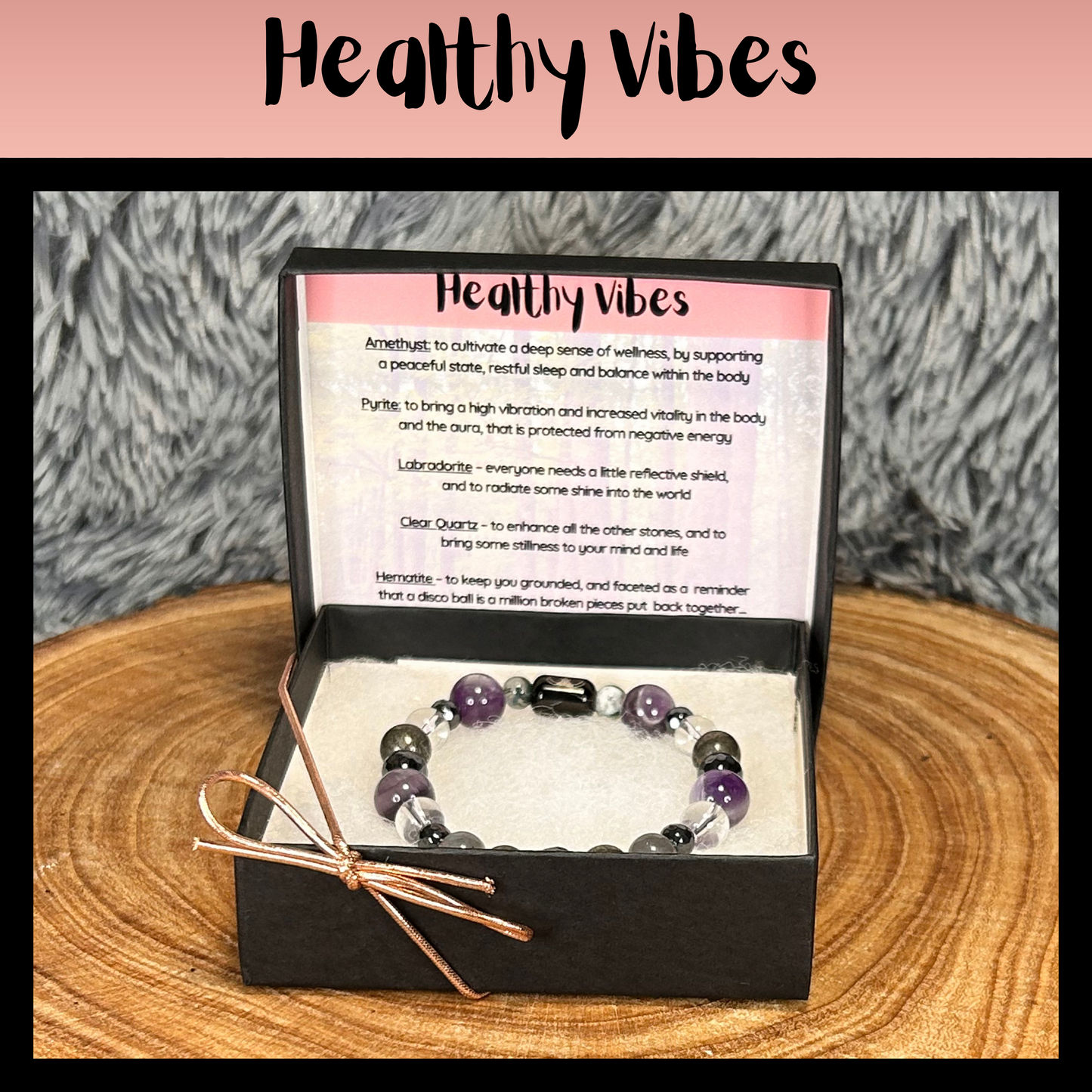 Healthy Vibes Intentional Reiki Infused Bracelet