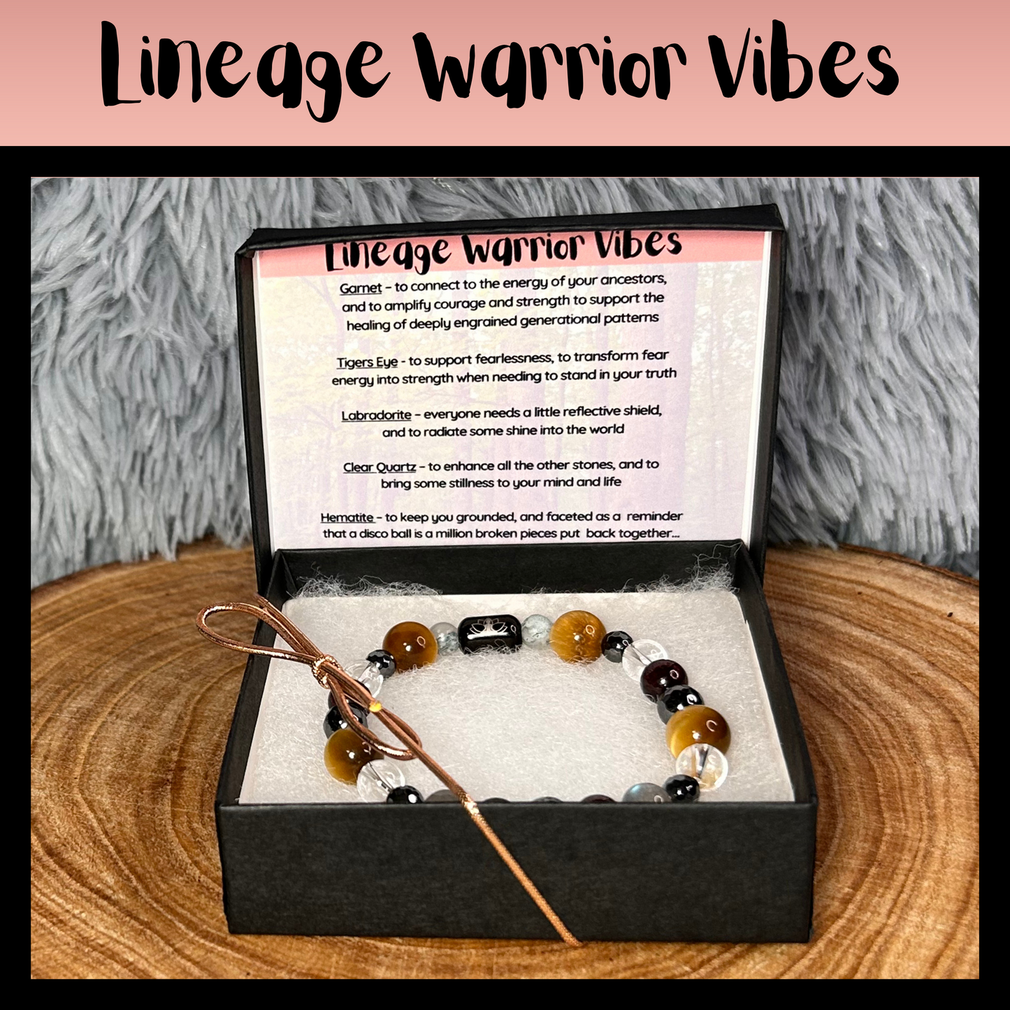 Lineage Warrior Vibes Intentional Reiki Infused Bracelet