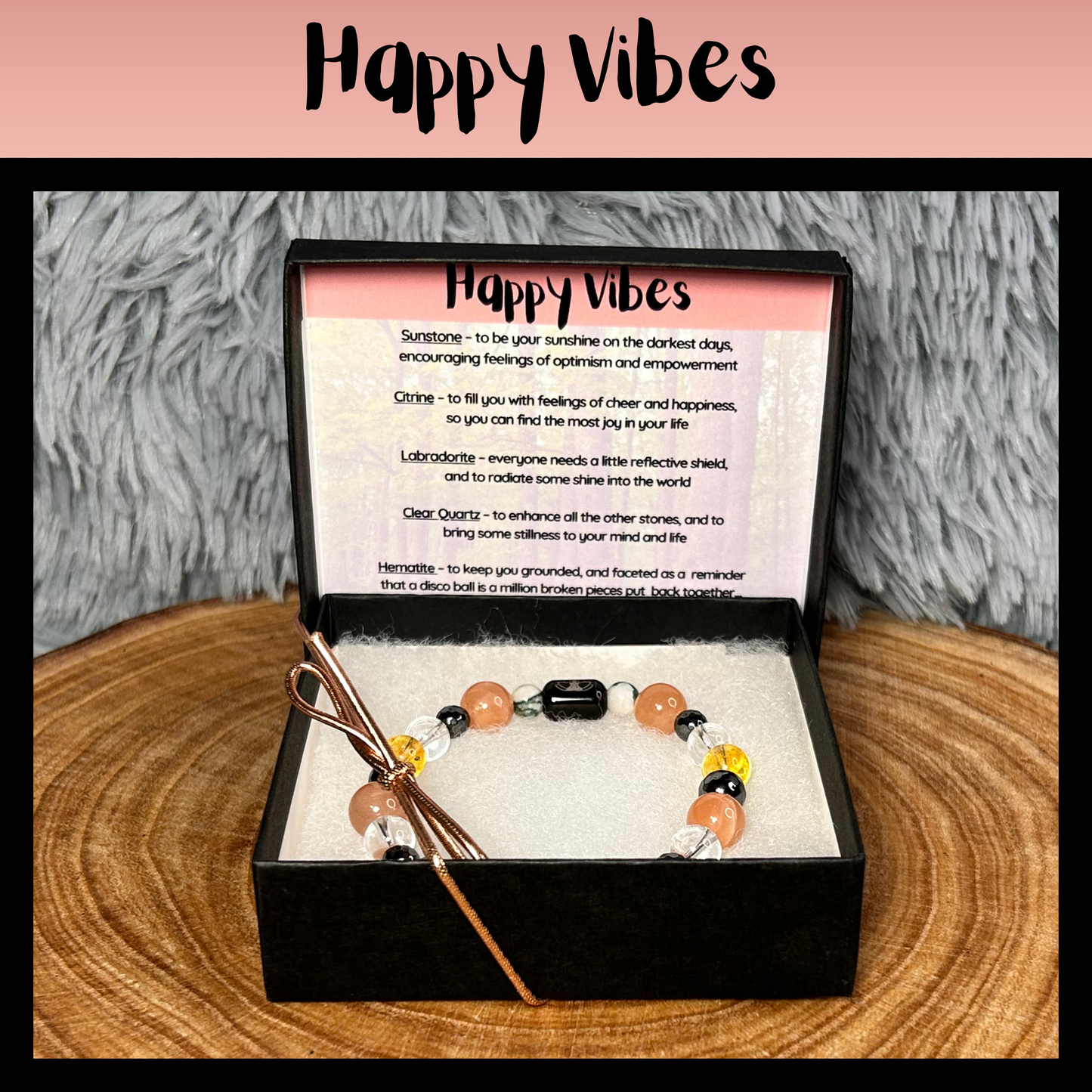 Happy Vibes Intentional Reiki Infused Bracelet