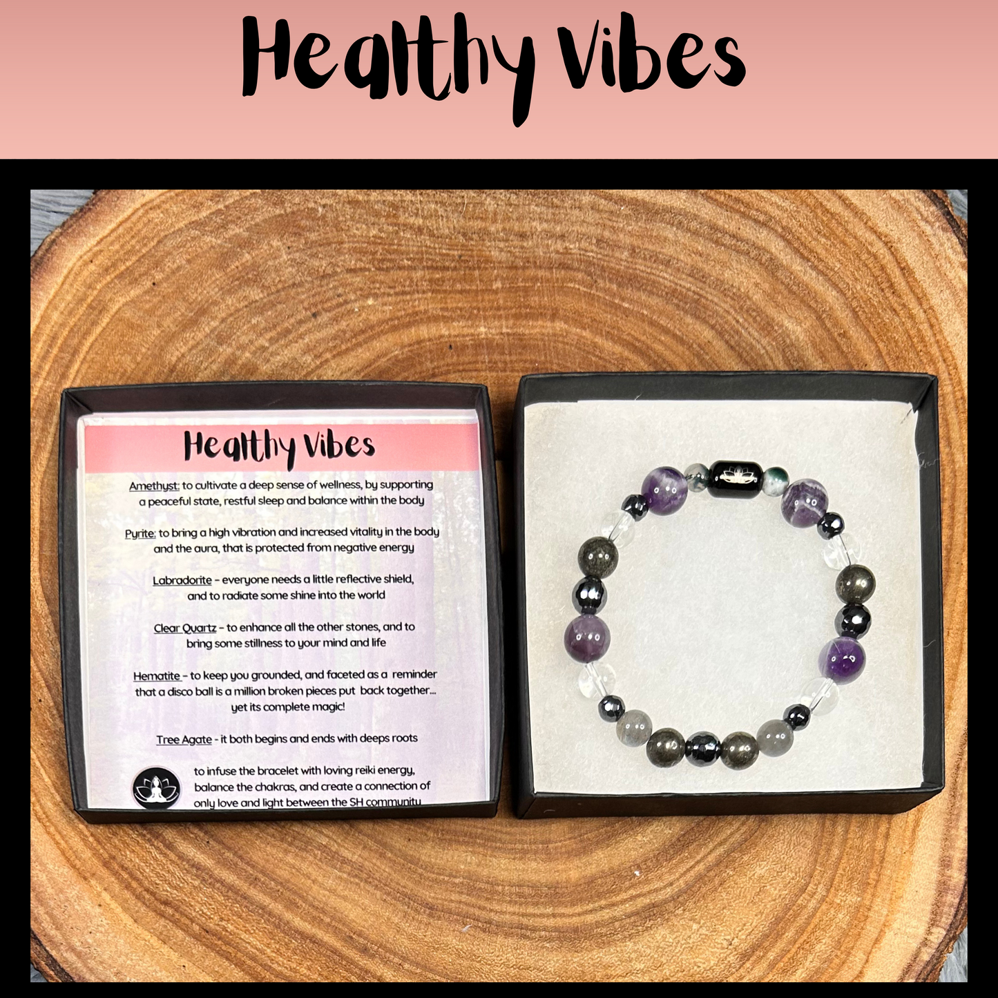 Healthy Vibes Intentional Reiki Infused Bracelet