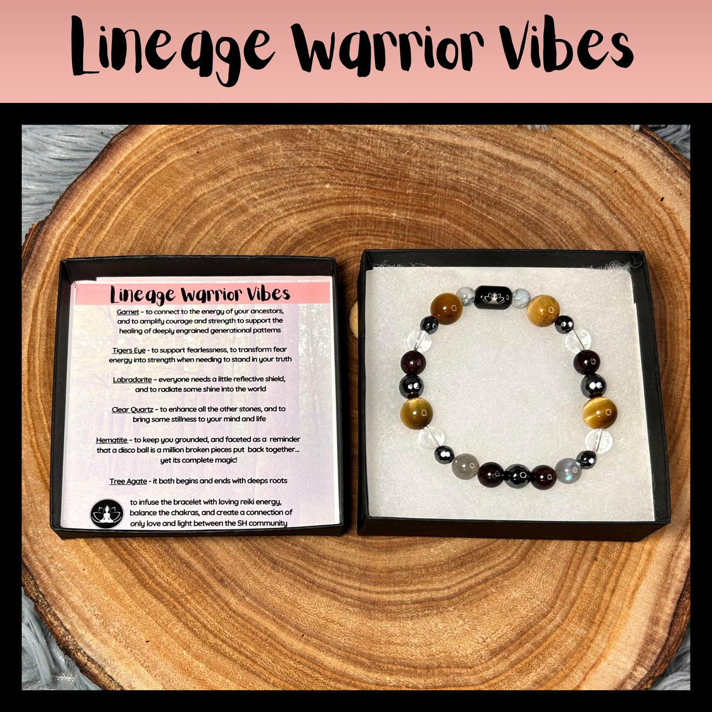 Lineage Warrior Vibes Intentional Reiki Infused Bracelet