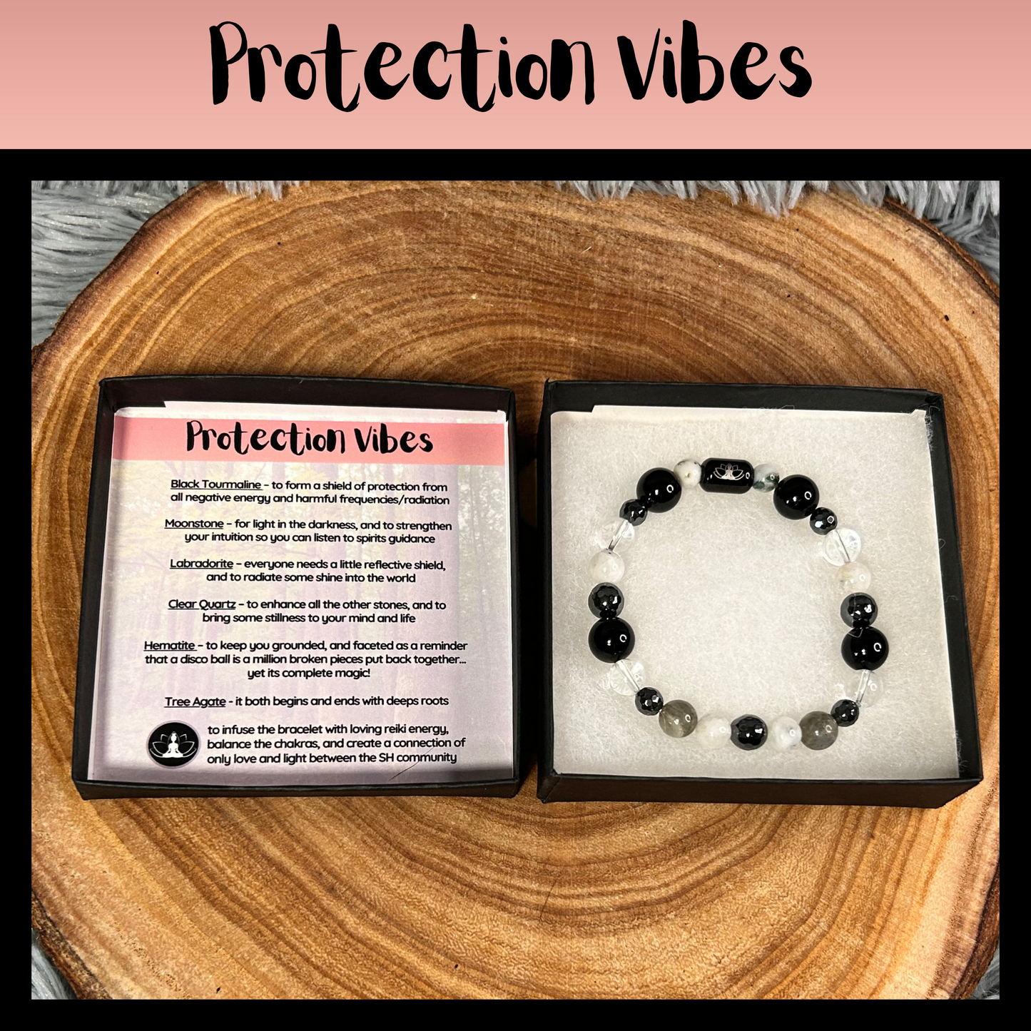 Protection Vibes Intentional Reiki Infused Bracelet