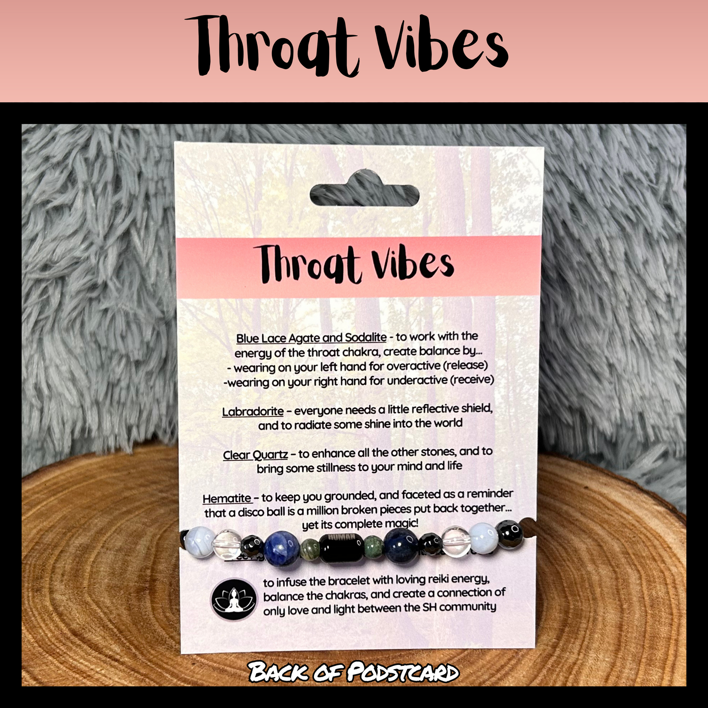 Throat Vibes Intentional Reiki Infused Bracelet