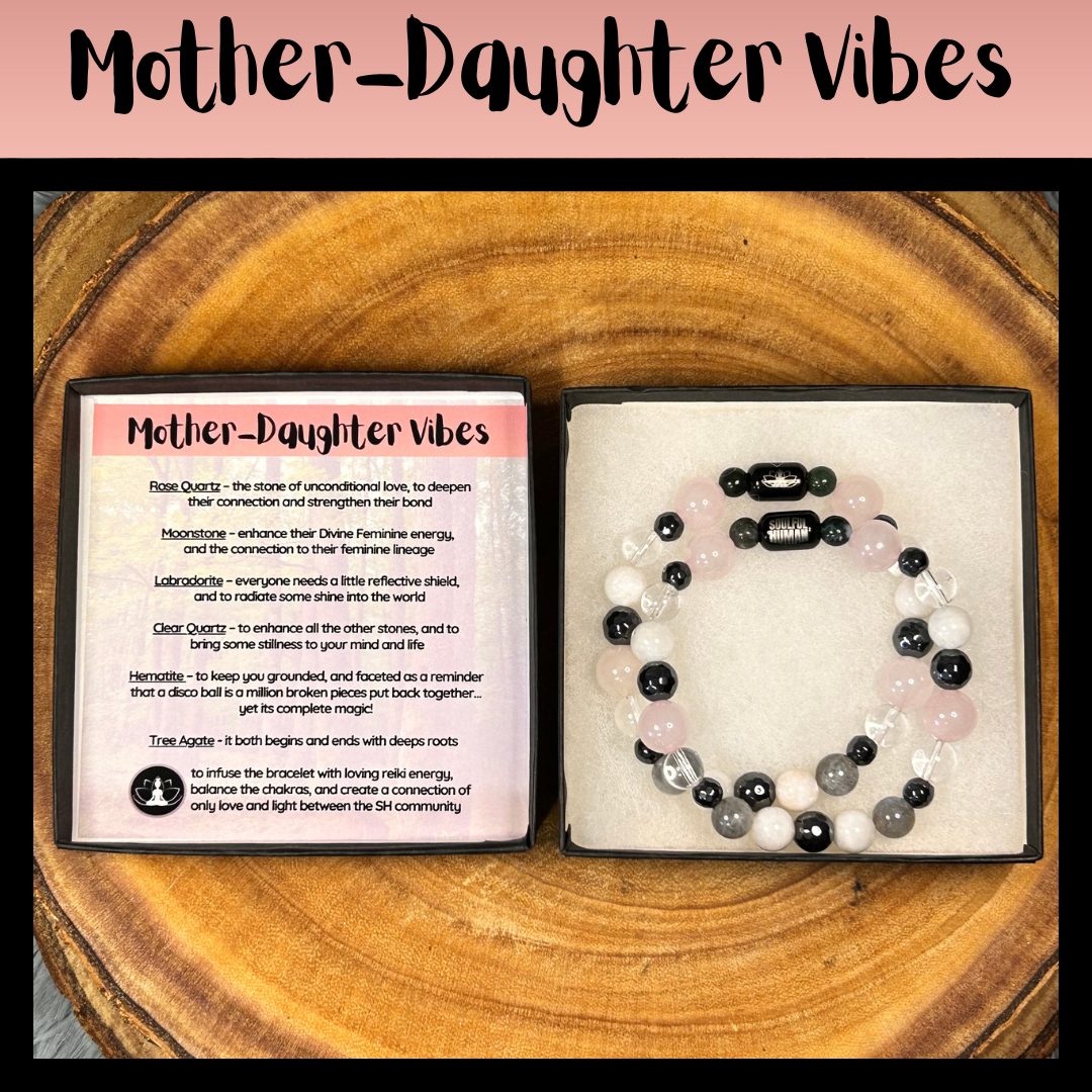Mother-Daughter Vibes Intentional Reiki Infused Bracelet Set