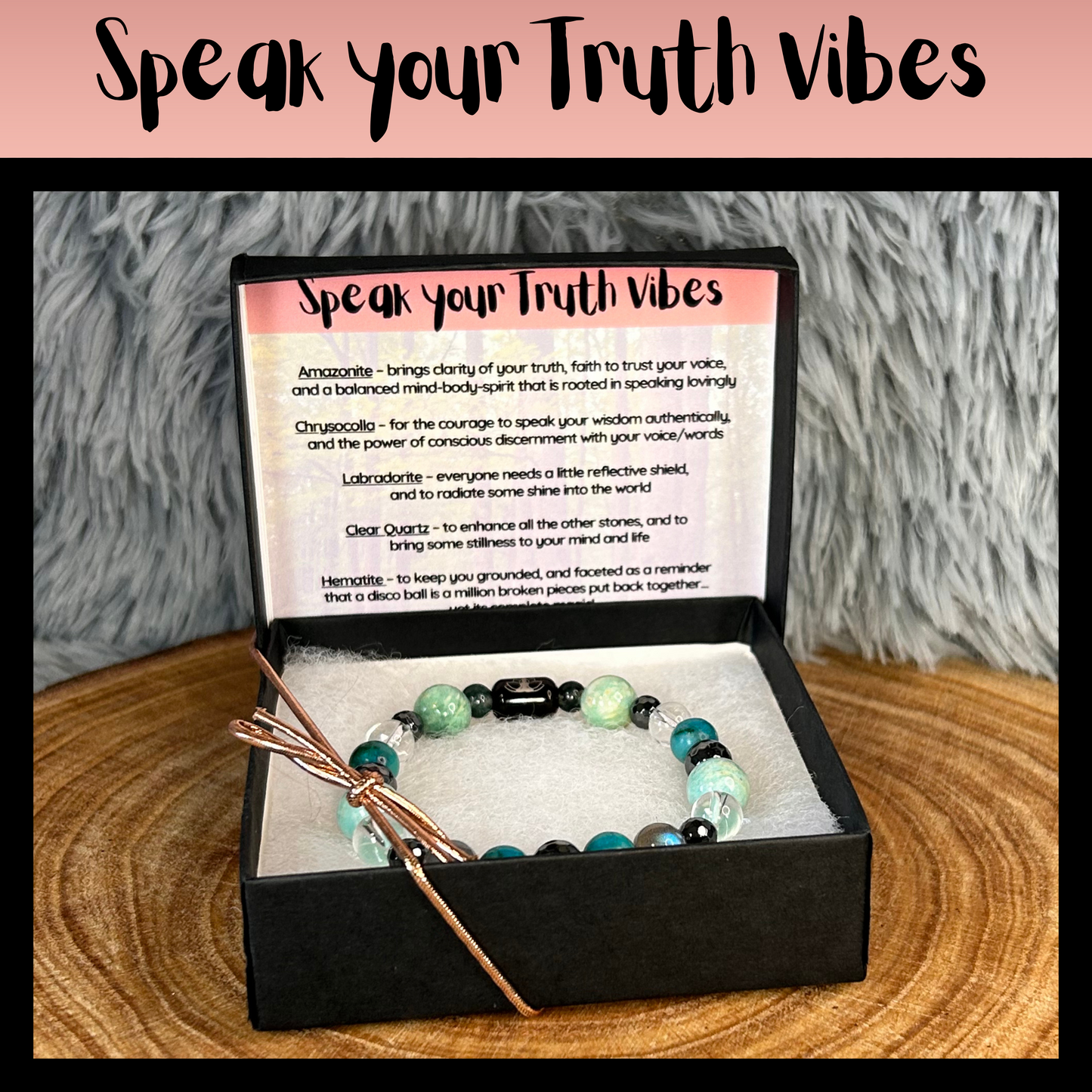 Speak Your Truth Vibes Intentional Reiki Infused Bracelet